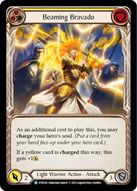 Beaming Bravado (Yellow) - Dusk till Dawn (DTD) #DTD058 - Rare Flesh and Blood Trading Card