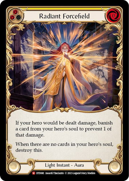 Radiant Forcefield trading card from Dusk till Dawn Radiant Forcefield - Dusk till Dawn Flesh and Blood trading card