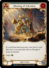 Blessing of Salvation (Blue) - Dusk till Dawn (DTD) #DTD087 - Rare Flesh and Blood Trading Card