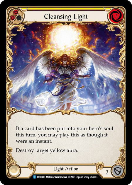 Cleansing Light (Yellow) trading card from Dusk till Dawn Cleansing Light (Yellow) - Dusk till Dawn Flesh and Blood trading card