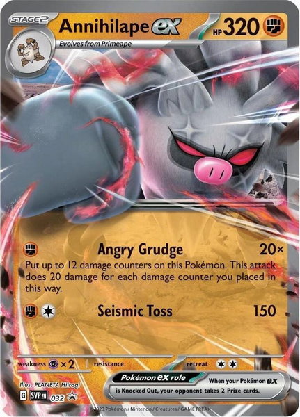 Annihilape ex - 032 trading card from SV: Scarlet & Violet Promo Cards Annihilape ex - 032 - SV: Scarlet & Violet Promo Cards Pokémon trading card