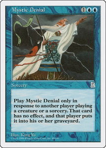 Mystic Denial - Portal Three Kingdoms (PTK) #49 - Uncommon Magic: The Gathering Trading Card