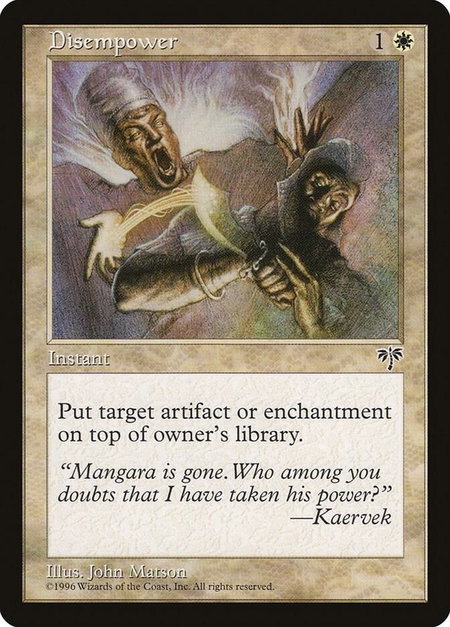 Disempower - Mirage Magic: The Gathering trading card