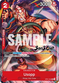 Usopp (3-on-3 Cup) [Participant] - One Piece Promotion Cards (OP-PR) #OP01-004 - Rare One Piece Trading Card