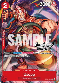 Usopp (3-on-3 Cup) [Winner] - One Piece Promotion Cards (OP-PR) #OP01-004 - Rare One Piece Trading Card