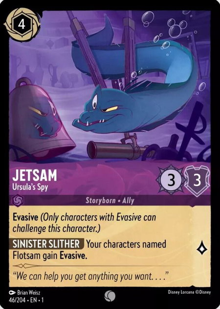 Jetsam - Ursula's Spy - The First Chapter Disney Lorcana trading card