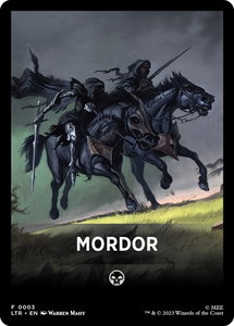 Mordor Theme Card - Universes Beyond: The Lord of the Rings: Tales of Middle-earth (LTR) #3 - Token Magic: The Gathering Trading Card