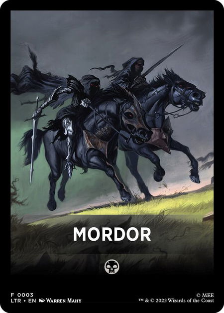 Mordor Theme Card - Universes Beyond: The Lord of the Rings: Tales of Middle-earth Magic: The Gathering trading card