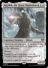 Kozilek, the Great Distortion - Commander Masters (CMM) #2 - Mythic Magic: The Gathering Trading Card