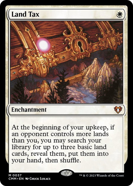 Land Tax - Commander Masters Magic: The Gathering trading card