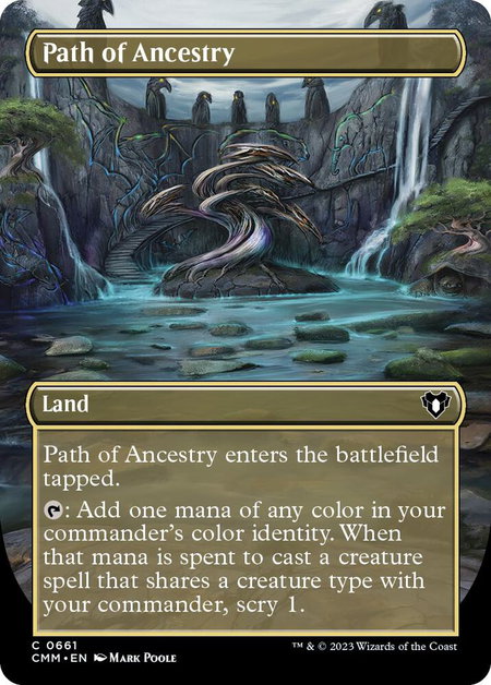 Path of Ancestry (Borderless) - Commander Masters Magic: The Gathering trading card