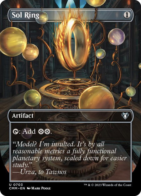 Sol Ring (Borderless) - Commander Masters Magic: The Gathering trading card