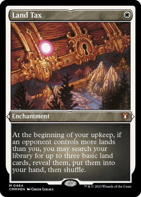 Land Tax (Foil Etched) - Commander Masters Magic: The Gathering trading card