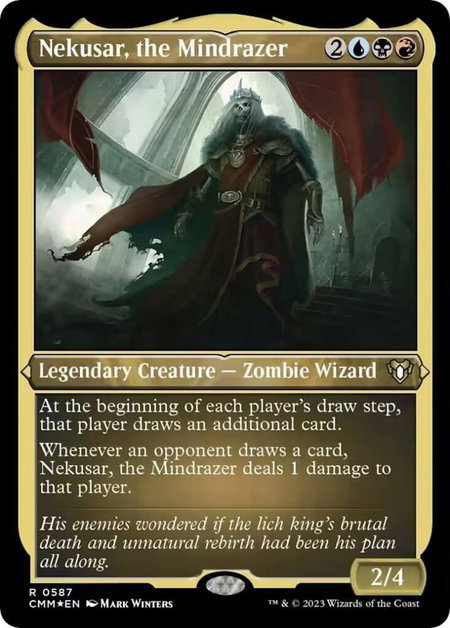 Nekusar, the Mindrazer (Foil Etched) - Commander Masters Magic: The Gathering trading card