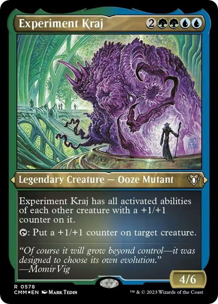 Experiment Kraj (Foil Etched) - Commander Masters Magic: The Gathering trading card