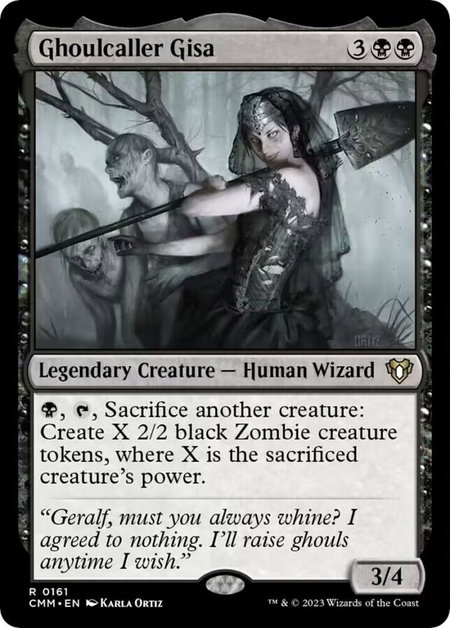 Ghoulcaller Gisa - Commander Masters Magic: The Gathering trading card