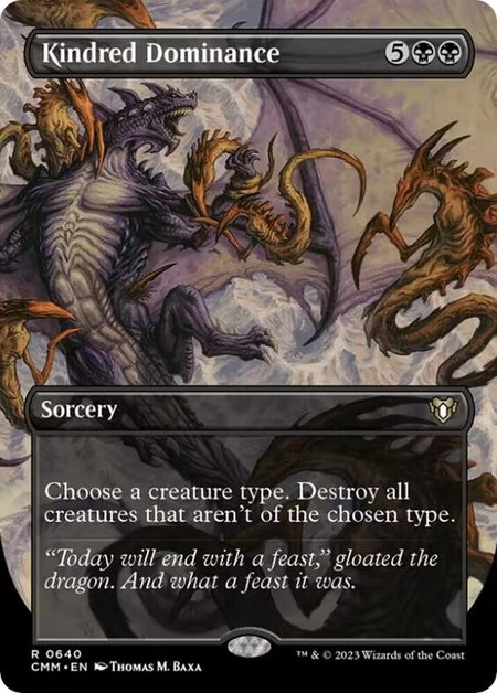 Kindred Dominance (Borderless) - Commander Masters Magic: The Gathering trading card