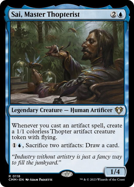 Sai, Master Thopterist - Commander Masters Magic: The Gathering trading card