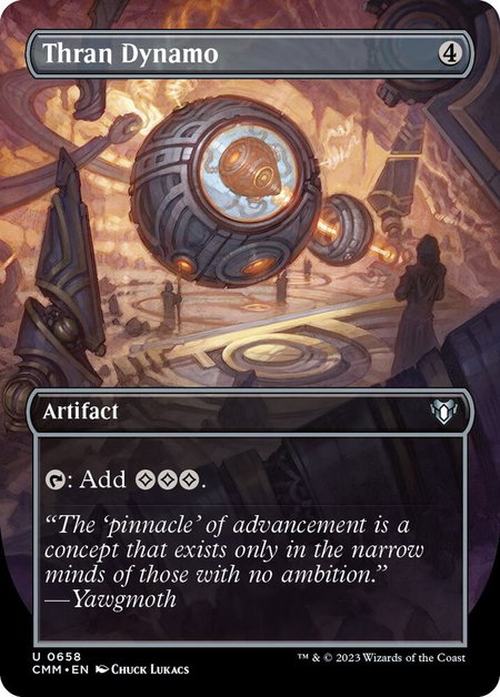 Thran Dynamo (Borderless) - Commander Masters Magic: The Gathering trading card