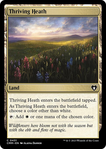 Thriving Heath - Commander Masters Magic: The Gathering trading card