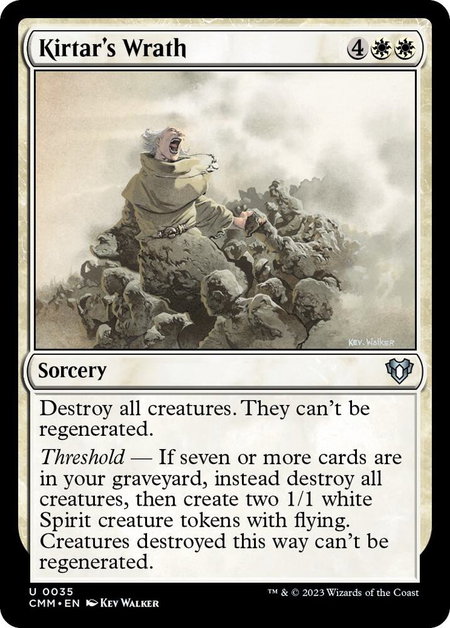 Kirtar's Wrath - Commander Masters Magic: The Gathering trading card