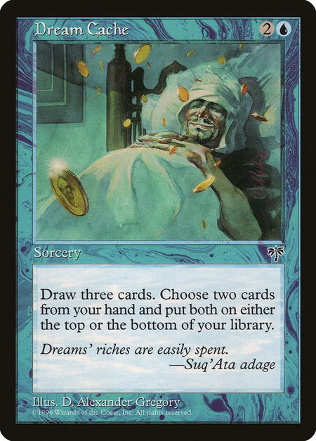 Dream Cache - Mirage Magic: The Gathering trading card