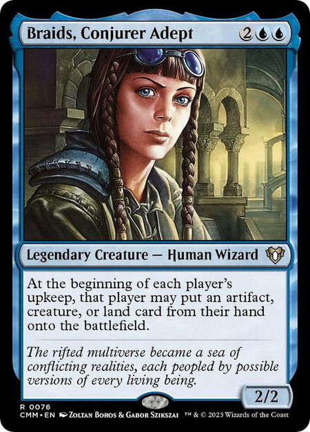 Braids, Conjurer Adept - Commander Masters Magic: The Gathering trading card