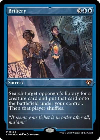 Bribery (Foil Etched) - Commander Masters Magic: The Gathering trading card