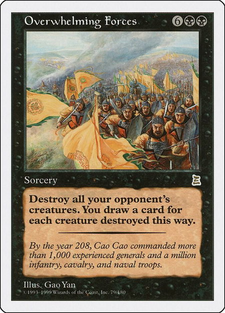 Overwhelming Forces - Portal Three Kingdoms Magic: The Gathering trading card