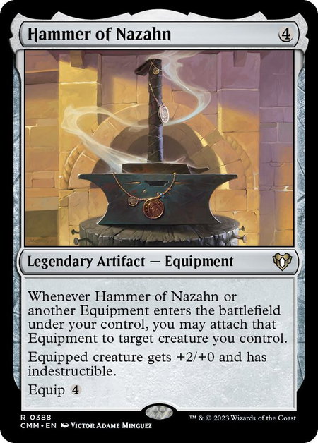 Hammer of Nazahn - Commander Masters Magic: The Gathering trading card