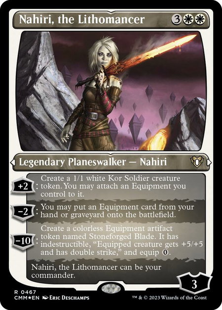 Nahiri, the Lithomancer (Foil Etched) - Commander Masters Magic: The Gathering trading card
