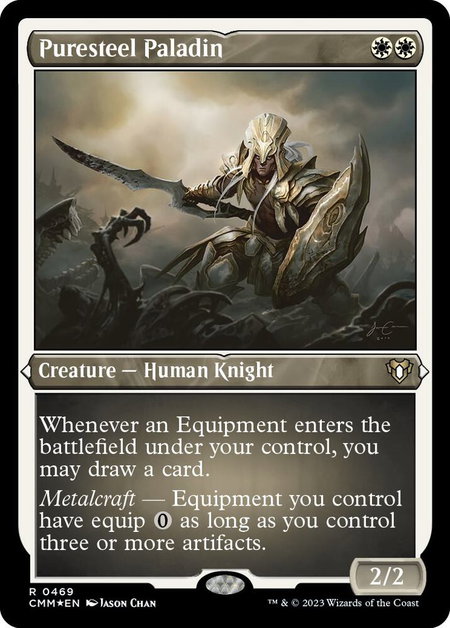 Puresteel Paladin (Foil Etched) - Commander Masters Magic: The Gathering trading card