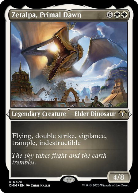 Zetalpa, Primal Dawn (Foil Etched) - Commander Masters Magic: The Gathering trading card
