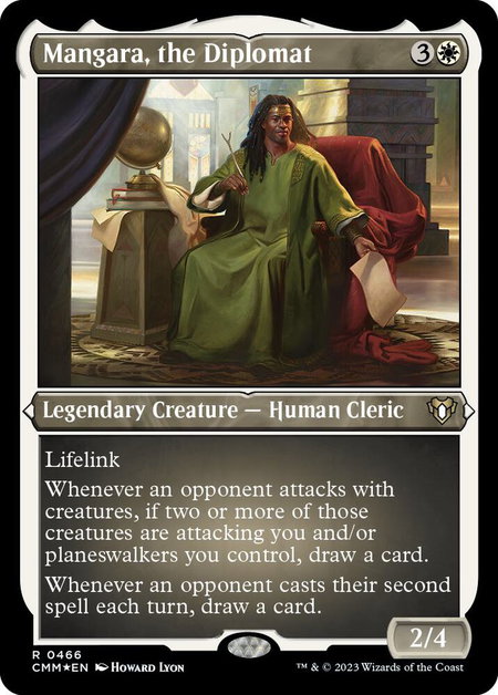 Mangara, the Diplomat (Foil Etched) - Commander Masters Magic: The Gathering trading card