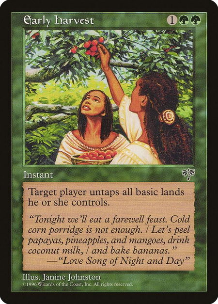Early Harvest - Mirage Magic: The Gathering trading card