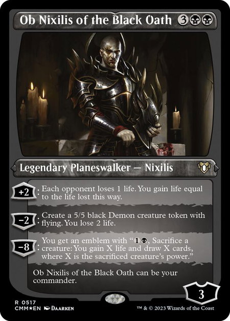 Ob Nixilis of the Black Oath (Foil Etched) - Commander Masters Magic: The Gathering trading card