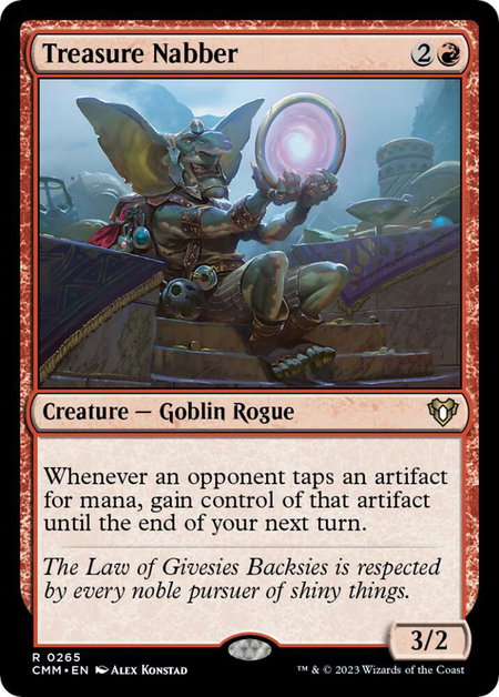 Treasure Nabber - Commander Masters Magic: The Gathering trading card