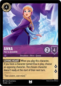 Anna - Heir to Arendelle - The First Chapter (1) #35/204 - Uncommon Disney Lorcana Trading Card