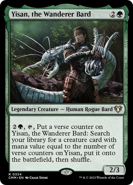 Yisan, the Wanderer Bard - Commander Masters Magic: The Gathering trading card