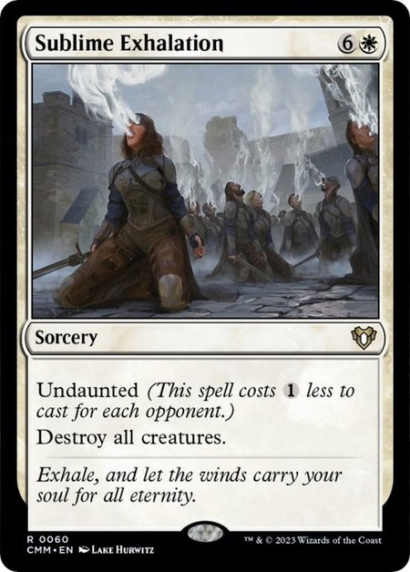 Sublime Exhalation - Commander Masters Magic: The Gathering trading card