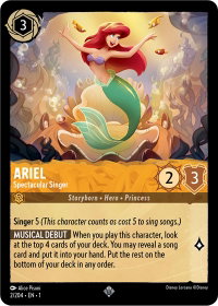 Ariel - Spectacular Singer - The First Chapter (1) #2/204 - Super Rare Disney Lorcana Trading Card