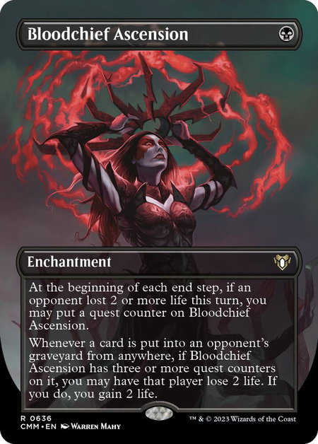 Bloodchief Ascension (Borderless) - Commander Masters Magic: The Gathering trading card