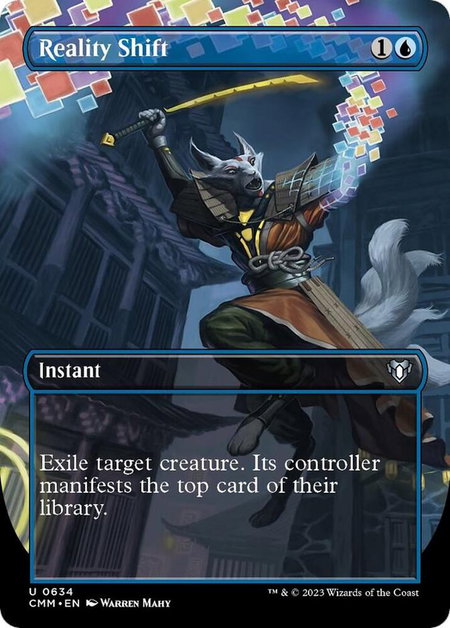 Reality Shift (Borderless) - Commander Masters Magic: The Gathering trading card