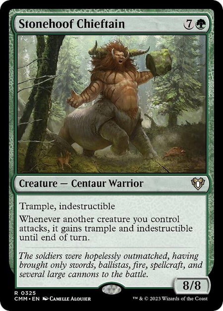 Stonehoof Chieftain - Commander Masters Magic: The Gathering trading card