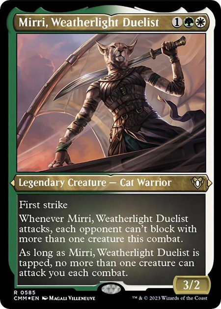 Mirri, Weatherlight Duelist (Foil Etched) - Commander Masters Magic: The Gathering trading card