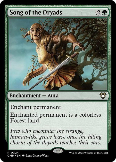 Song of the Dryads - Commander Masters Magic: The Gathering trading card
