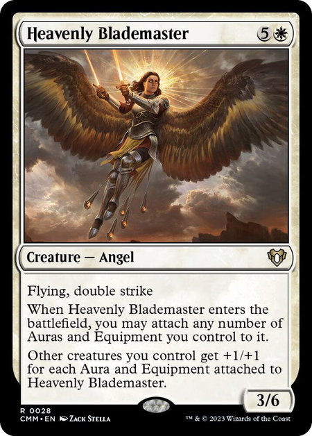 Heavenly Blademaster - Commander Masters Magic: The Gathering trading card