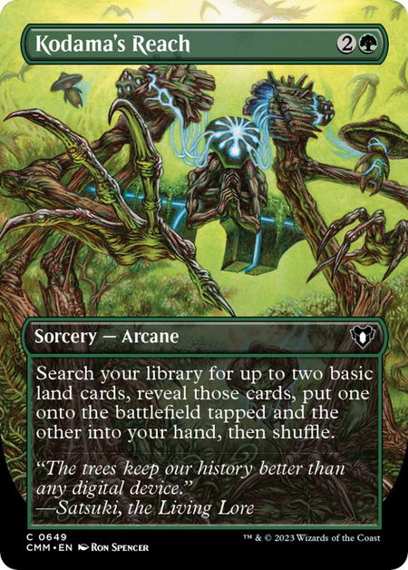 Kodama's Reach (Borderless) - Commander Masters Magic: The Gathering trading card