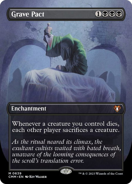 Grave Pact (Borderless) - Commander Masters Magic: The Gathering trading card