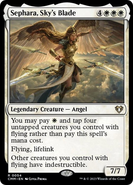 Sephara, Sky's Blade - Commander Masters Magic: The Gathering trading card